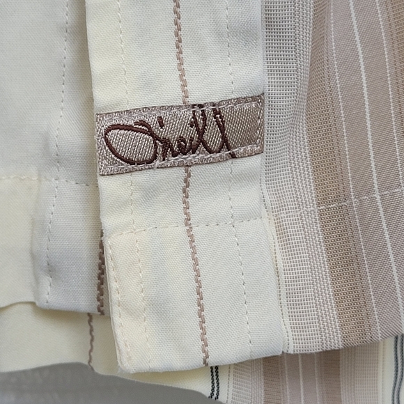 O'Neill Striped Collared Button Down Short Sleeve Shirt Men's Large - Picture 9 of 16
